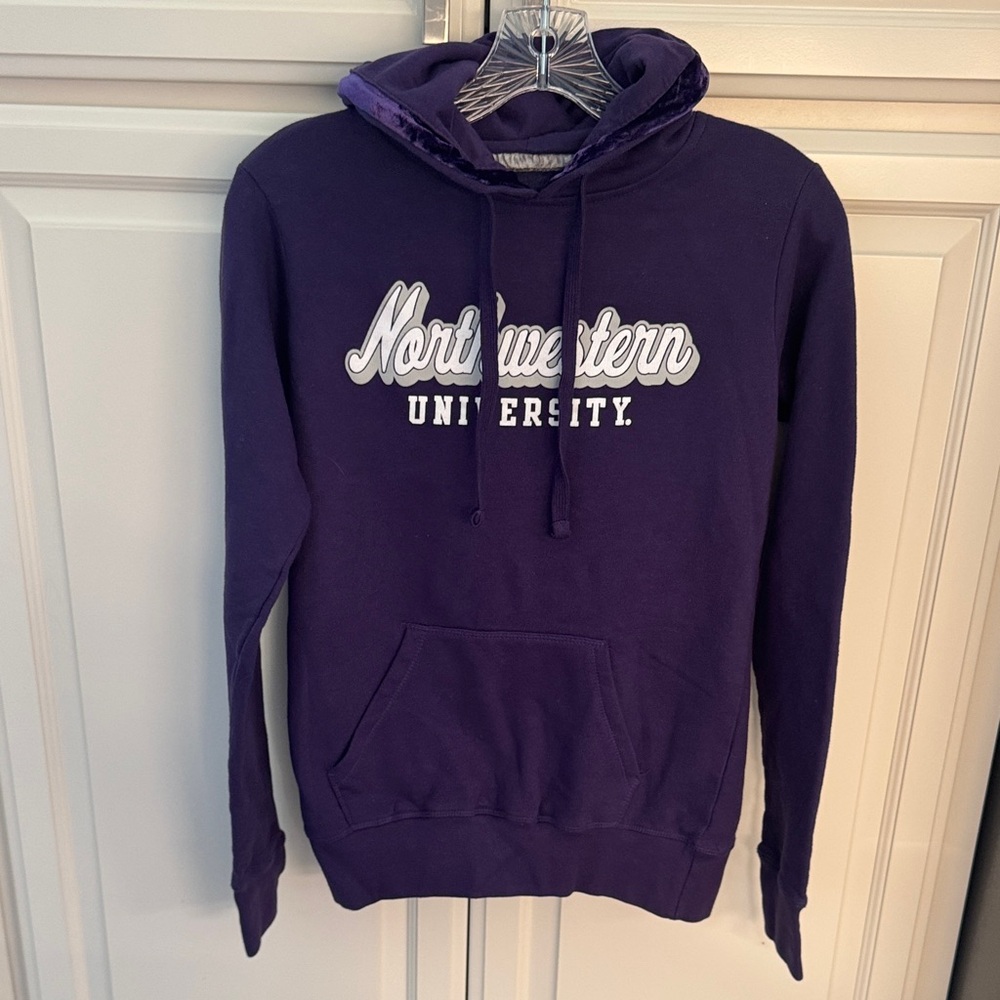 Northwestern University plush hoodie XS/S